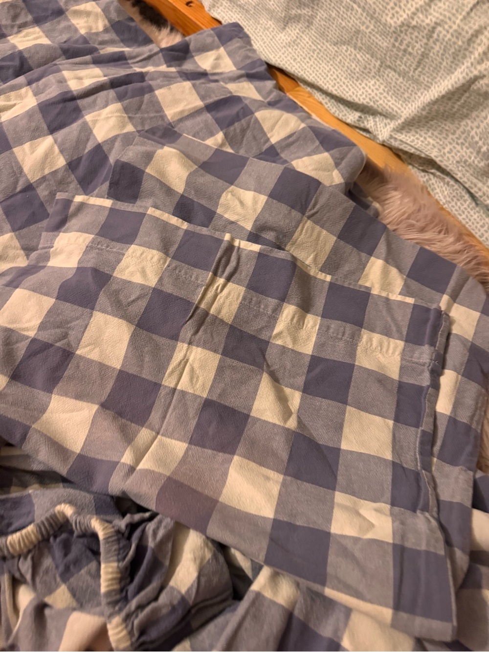 L.L. Bean Ultrasoft Comfort Flannel queen sheets 3 pc lilac purple combo - Picture 8 of 12